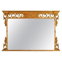 Vintage Rococo Style Carved Giltwood Mirror