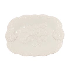 Portugiesische weiße Hummerplatte aus Keramik