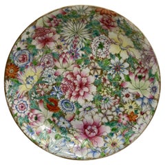 Chinese porcelain ‘Millefleur’ saucer dish, Republic Period.