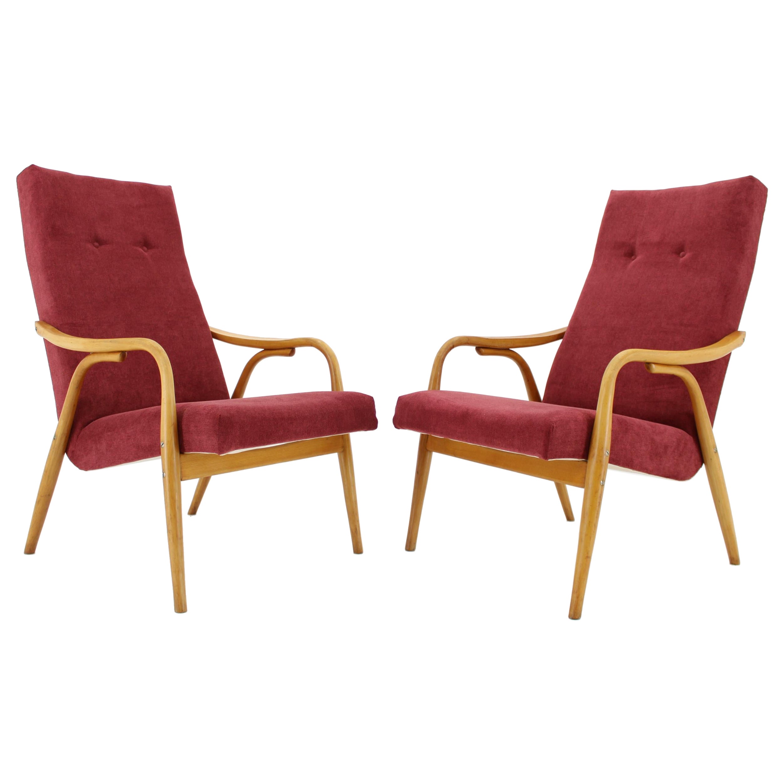 1960s Antonin Suman Pair of Restored Armchairs For Sale