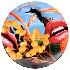 Plato de porcelana "Labios" de Jeff Koons