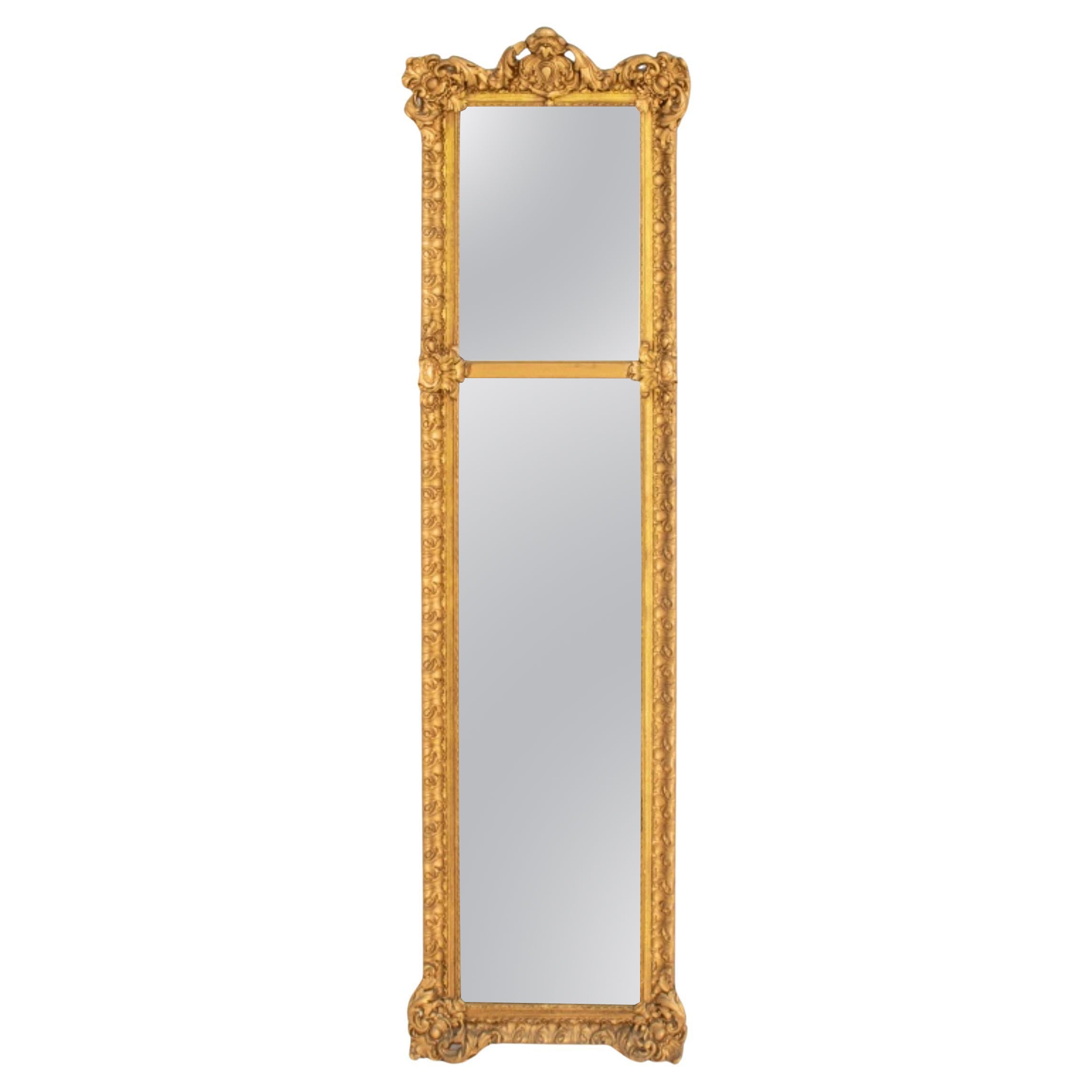 Napoleon III Carved Giltwood Mirror, 19th C. For Sale