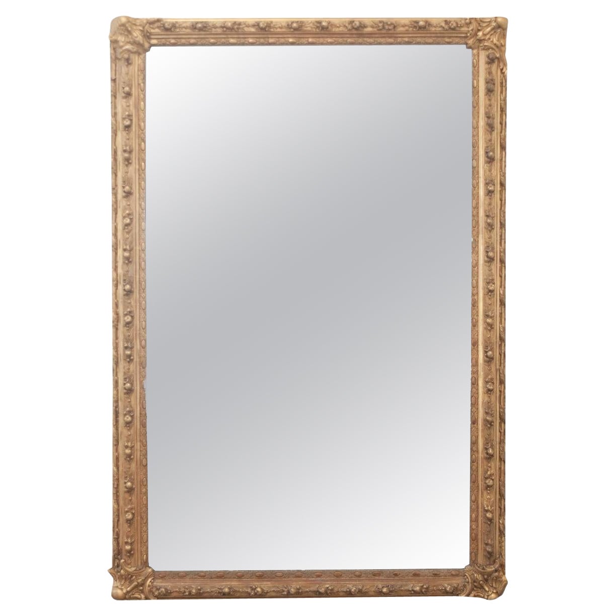 Miroir symétrique doré français du 19e siècle en vente