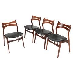 Vintage Set of Four Erik Buch Model 310 Dining Chairs in Teak