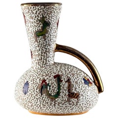 Exquisite Hand-Painted Deruta Ceramic Vase: A 1970s Treasure