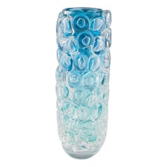 Allister Malcolm Luminescent Aqua Bubble Wrap Cylindrical Vase 2023