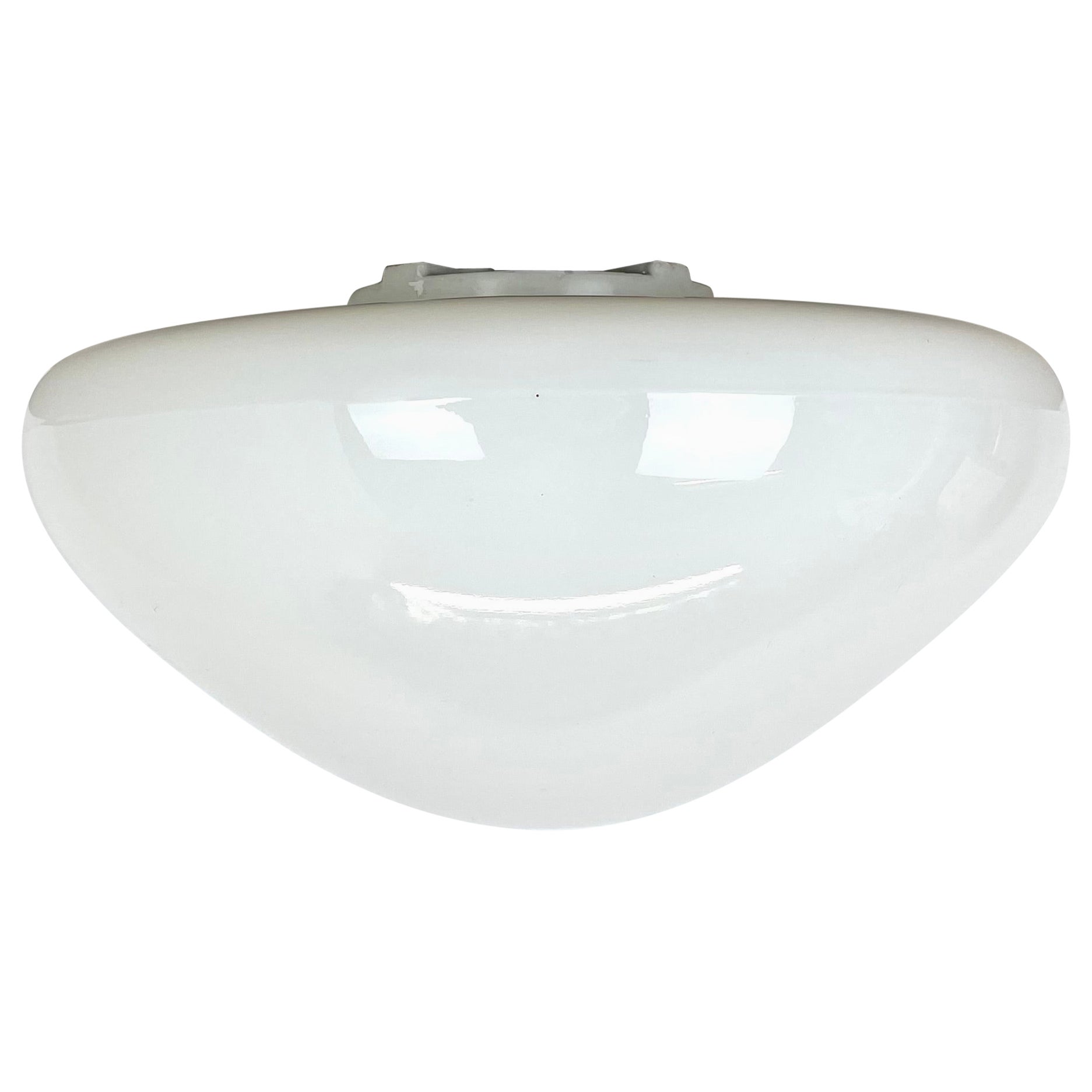 30cm Glass ceiling Wall Light "Wv339" by Wilhelm Wagenfeld Lindner Germany, 1960 For Sale