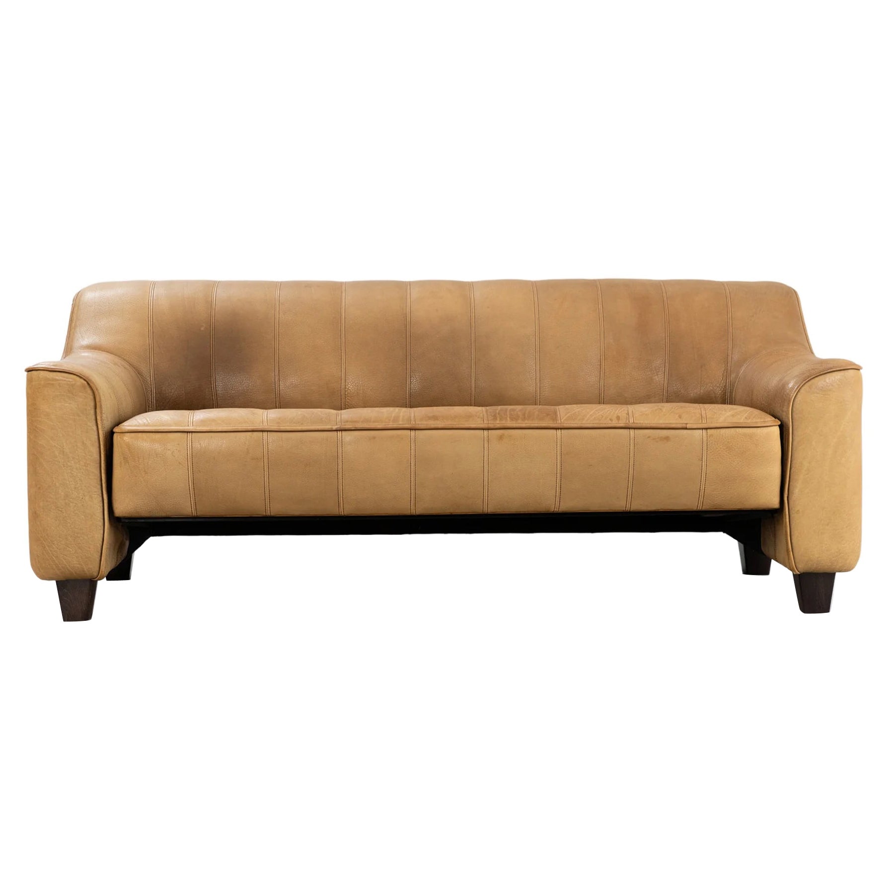 Ds 44 three seat sofa in buffalo leather by desede For Sale