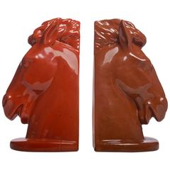 Déco Bookends "Horse Heads"