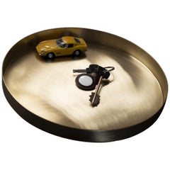 Solid brass round tray handcrafted in Italy by 247LAB