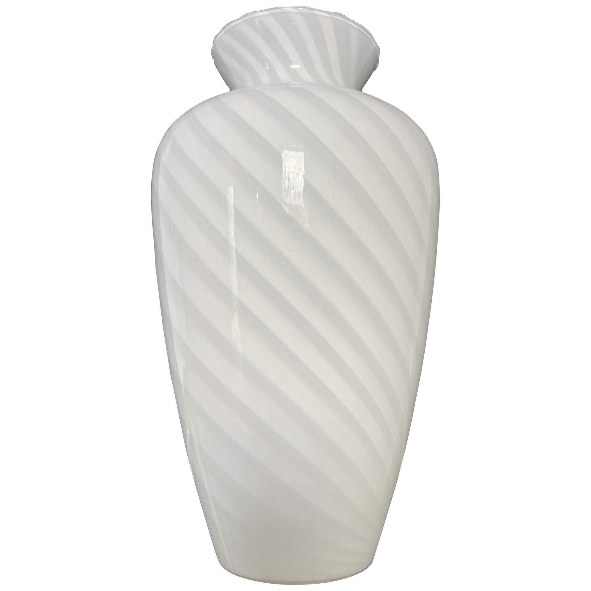 Mid Century Modern Murano Glass Vase attributed to Venini, 1970s