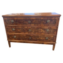 18th Century Italian Neoclassical Walnut Banded Commode