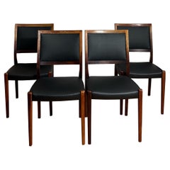 Vintage Mid Century Modern Set of 4 Swedish Rosewood Chairs by Svegards 