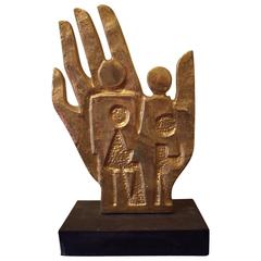 Figurative Bronze Sculpture "Family"