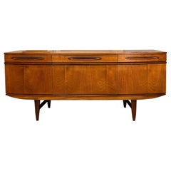 Retro Very Rare Mid-century 1960s Teak Curved Sideboard by Elliott’s of Newbury (EoN)