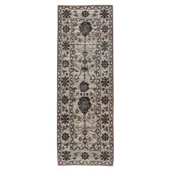 Oushak Runner by Keivan Woven Arts in Wool with Sub-Geometric Design 3'2" X9'8"