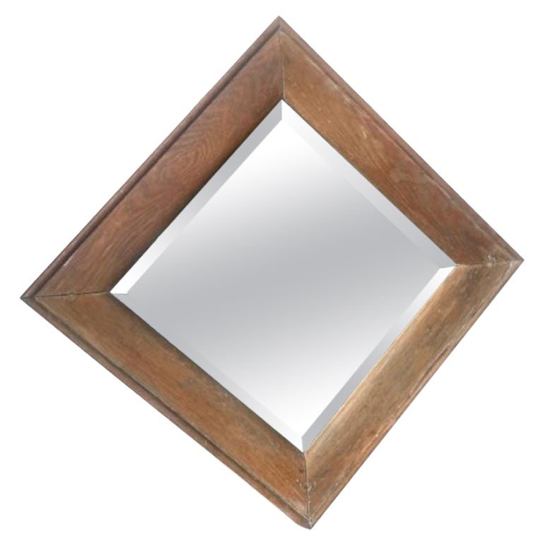 Antique Wood Frame Mirror For Sale
