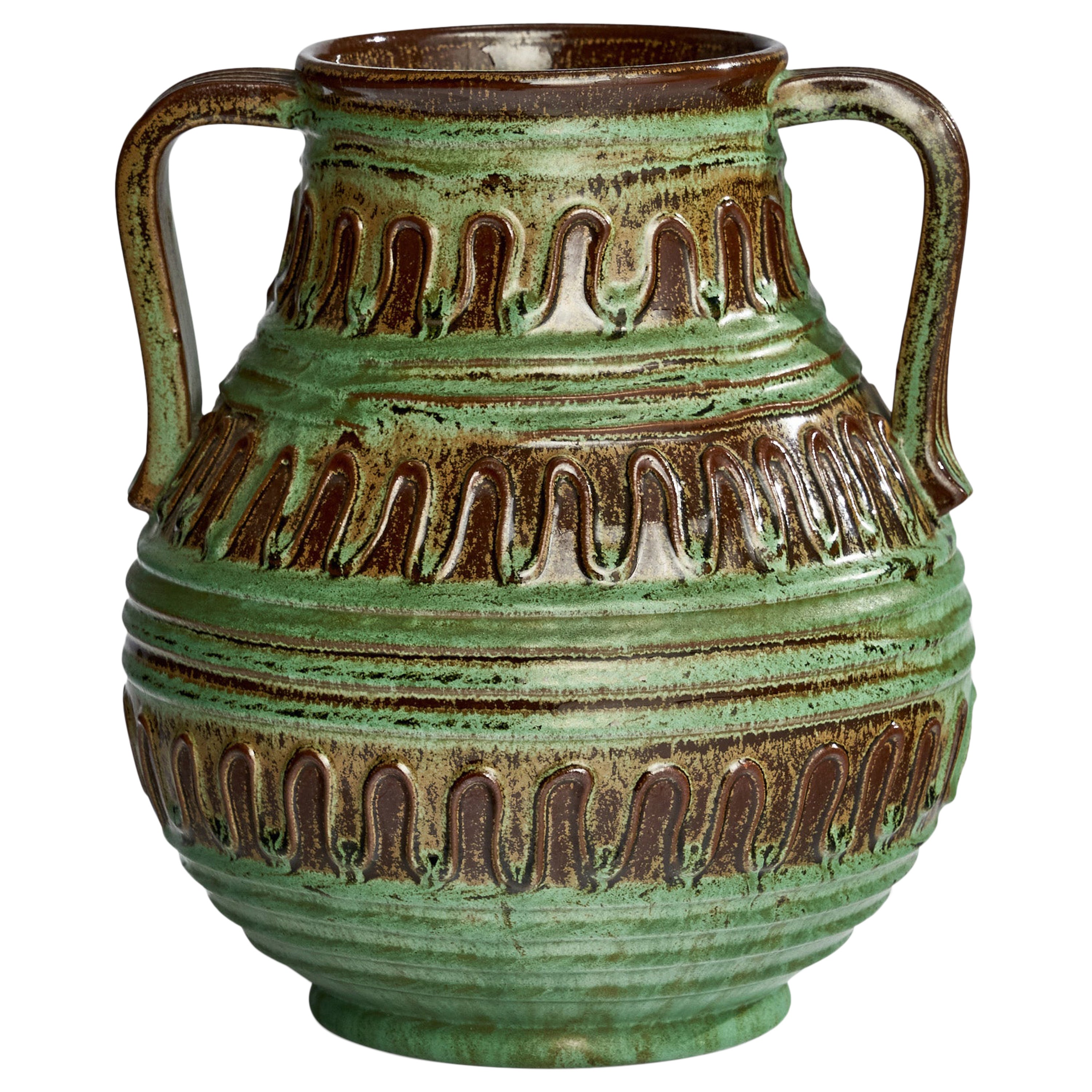 Erik Mornils, Vase, Earthenware, Sweden, 1930s For Sale