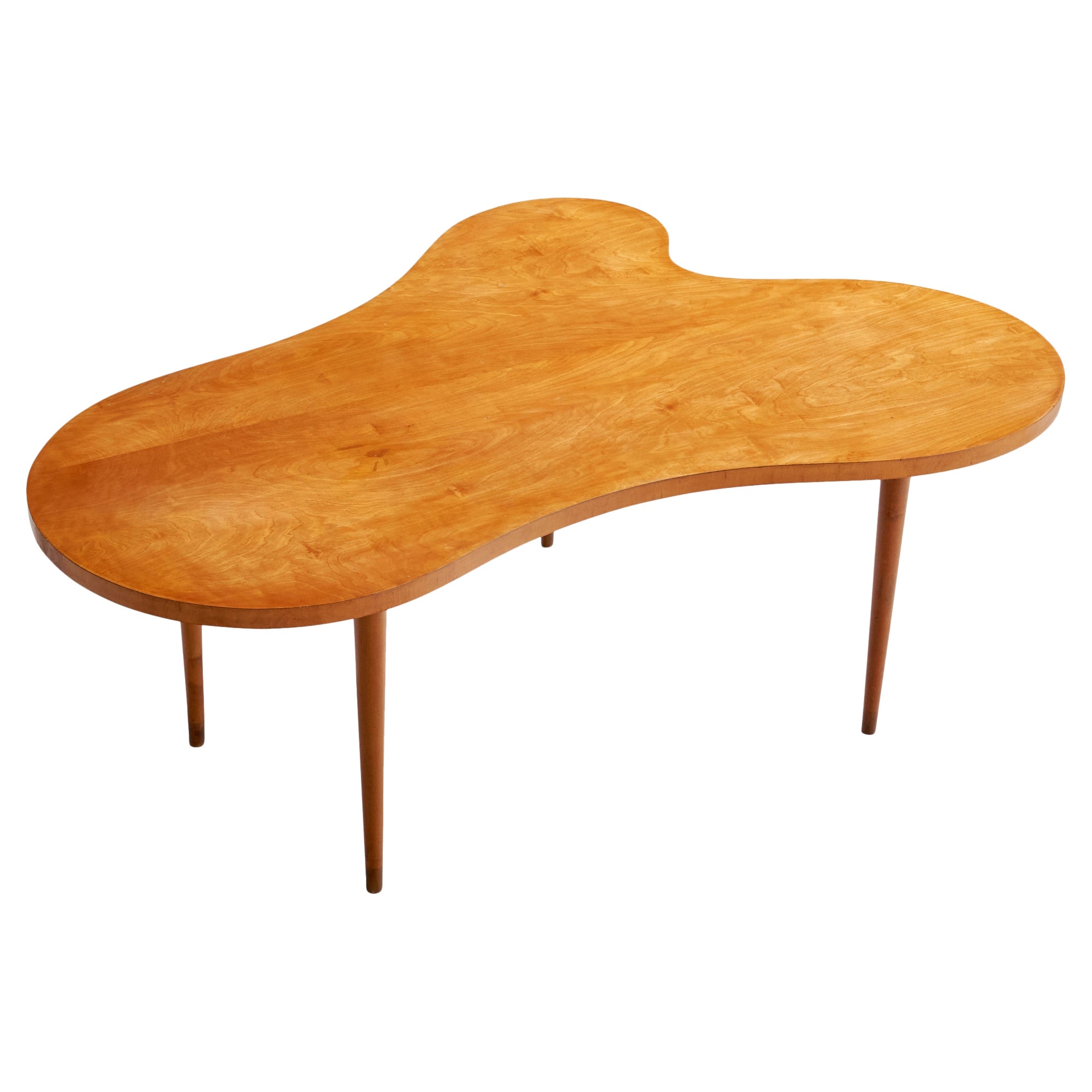 Edmond Spence, Organic Table, Birch, Sweden, 1950s For Sale