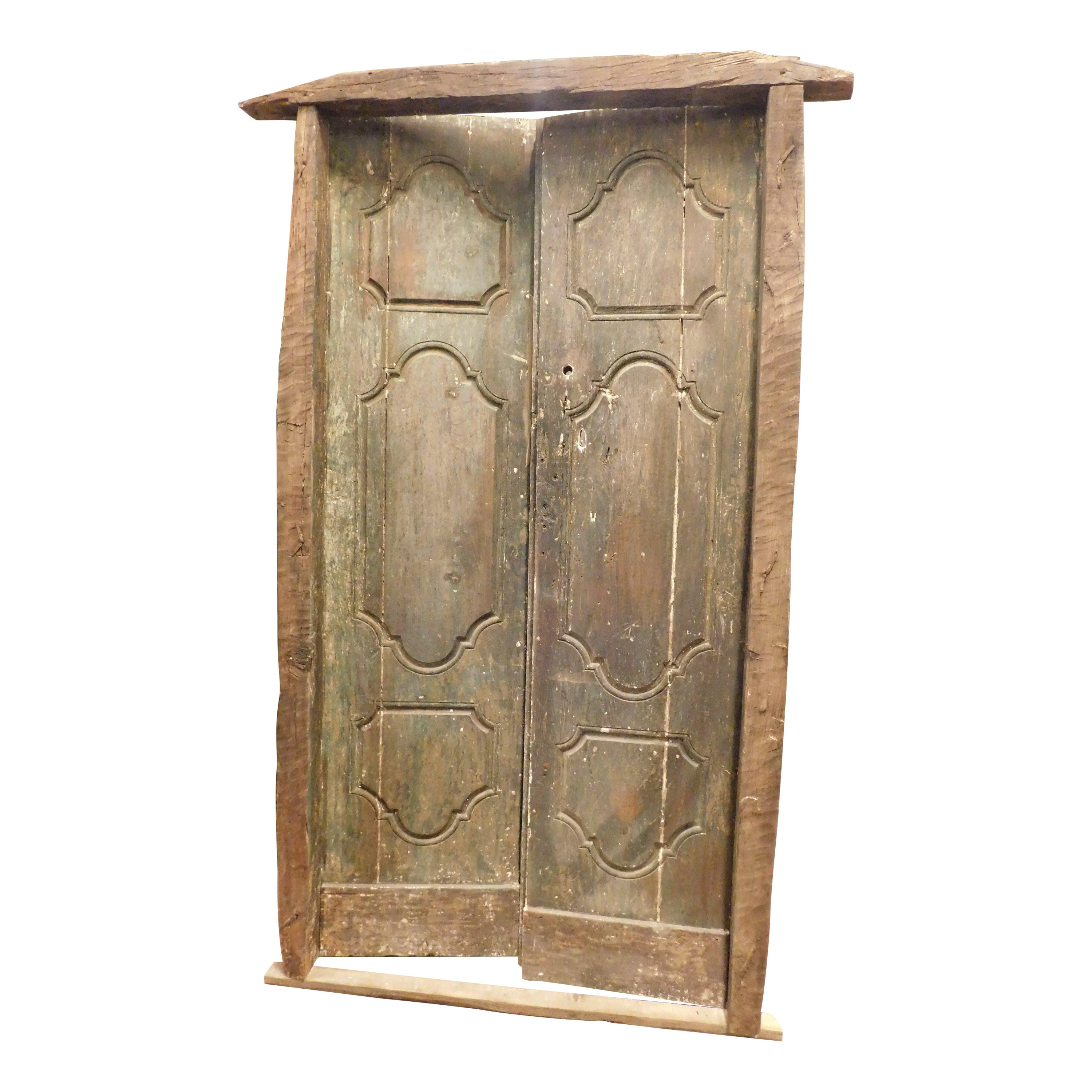 Double entrance door with frame, Italy For Sale