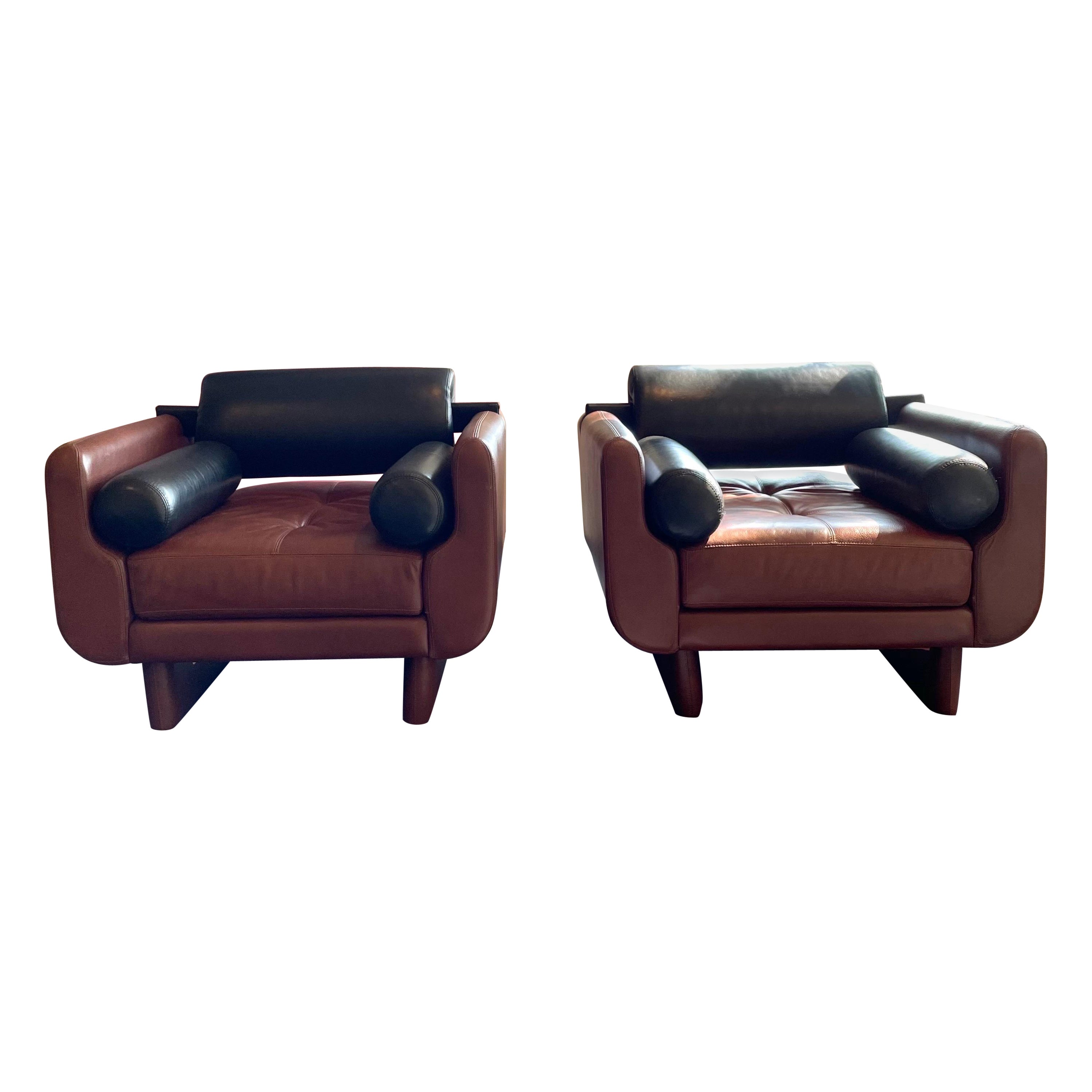 Vladimir Kagan "Matinee" Chairs for American Leather- a pair For Sale