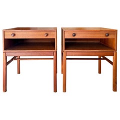 Vintage Stylish and very well made mid century modern  side tables in teak, circa 1960s