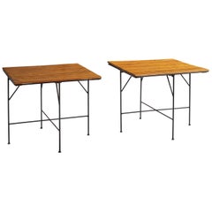 Arthur Umanoff, Tables de dinette, Wood, Iron, USA, années 1950