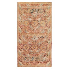 Rug & Kilim's Distressed Style Läufer in Orange, Gold & Rot mit Tribal-Muster