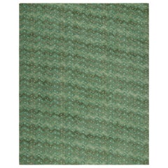 Tapis de style scandinave à motifs géométriques verts de Rug & Kilim 