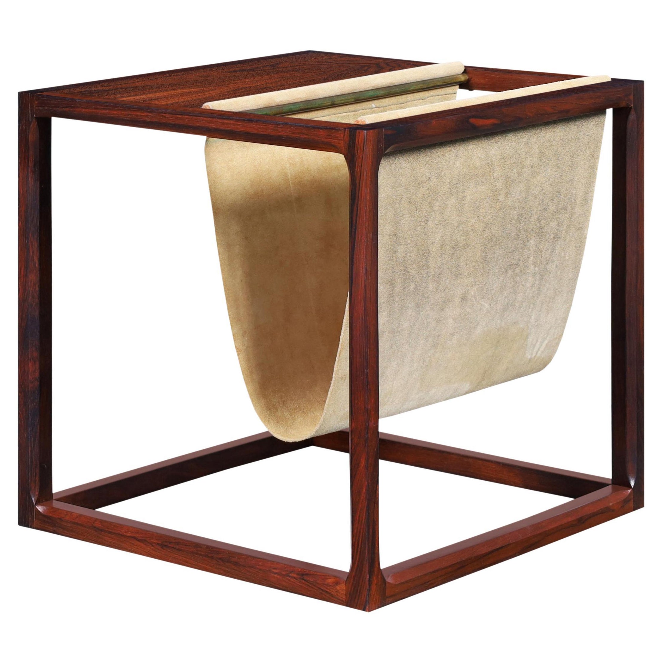 Danish Brazilian Rosewood Magazine Rack by Kai Kristiansen
