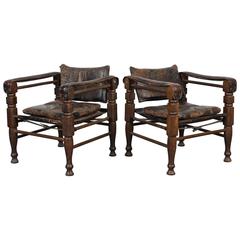 Pair of Unique Swedish Modern Safari Chairs