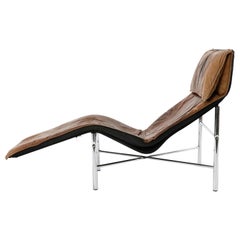 Vintage Tord Björklund "Skye" Lounge Chair in Patinated Leather