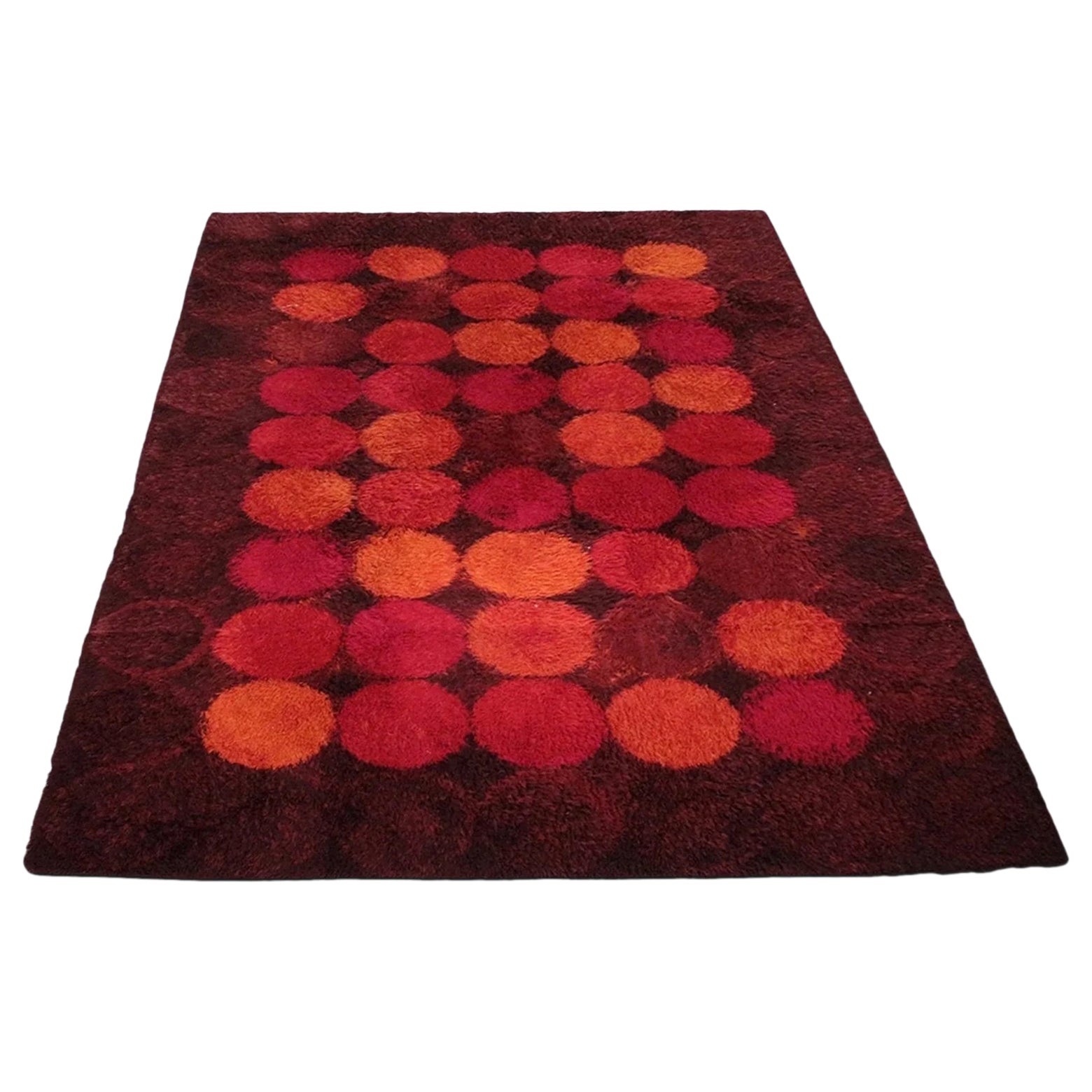 Large 1970s space age rya rug For Sale