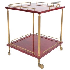 Large Aldo Tura Bar Cart or Side Table, circa 1960