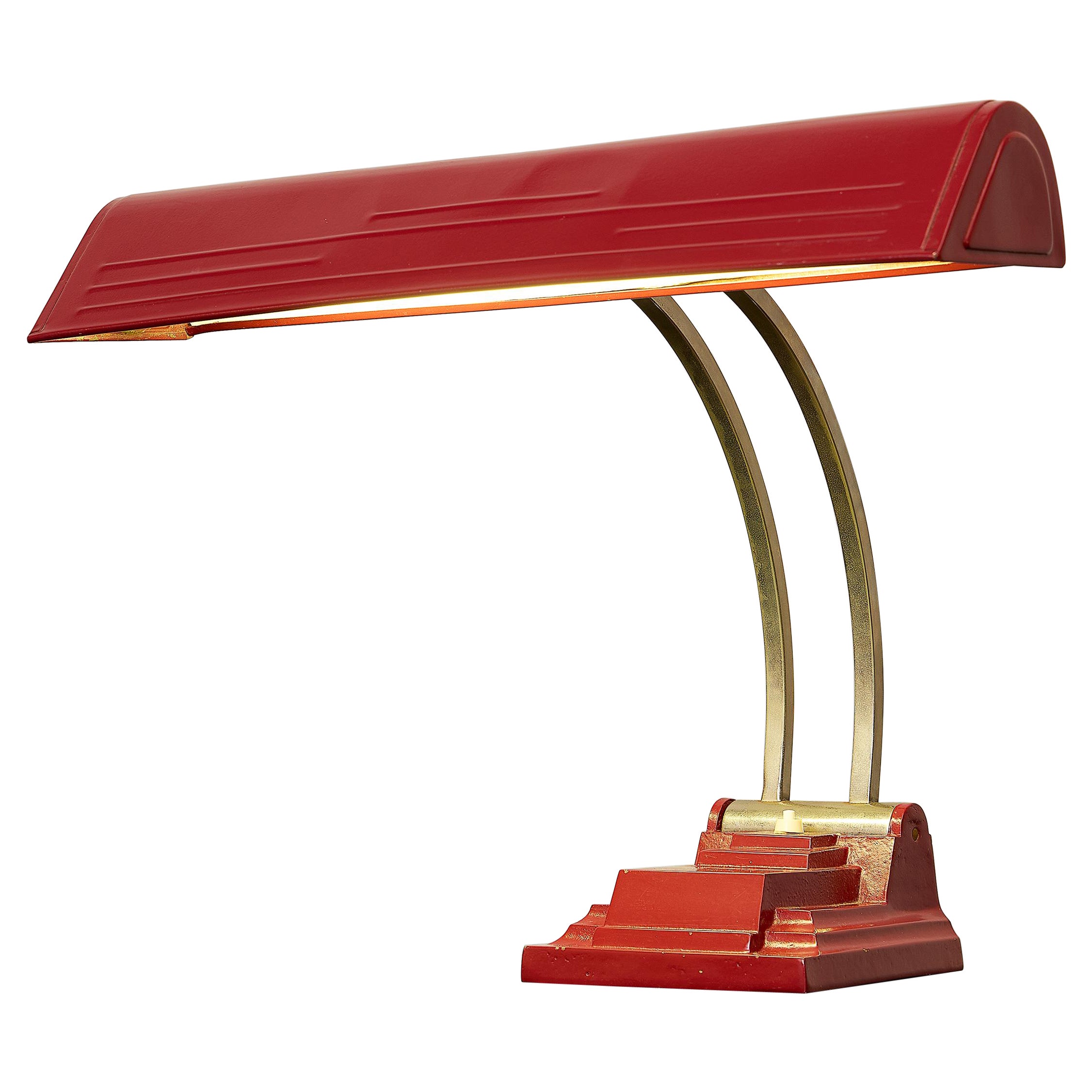 A Robust Modernist Desk Lamp For Sale