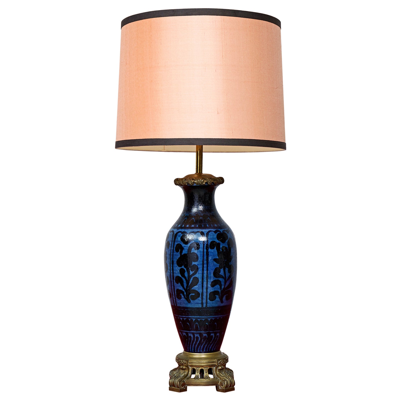 A Large French Table Lamp For Sale