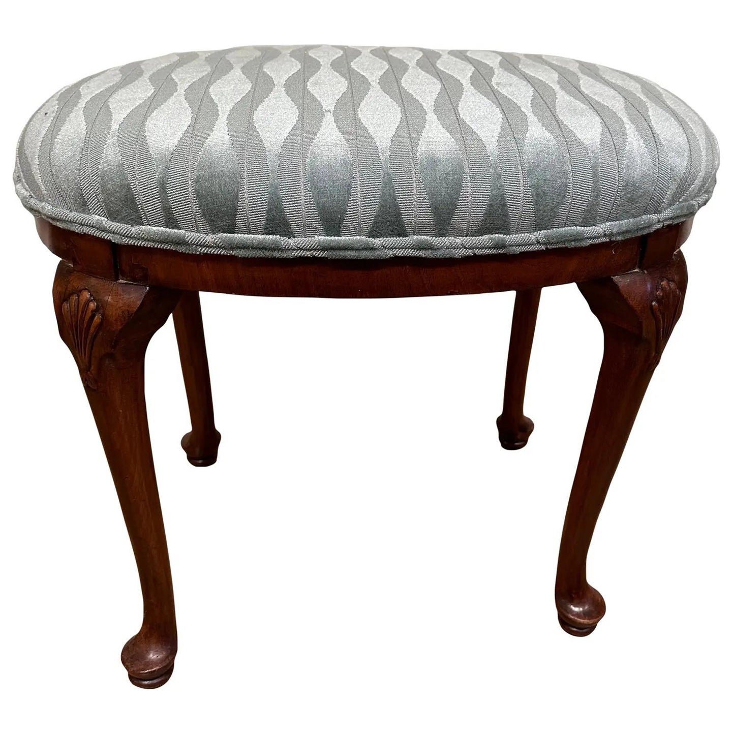 Antique French Upholstered Bench For Sale