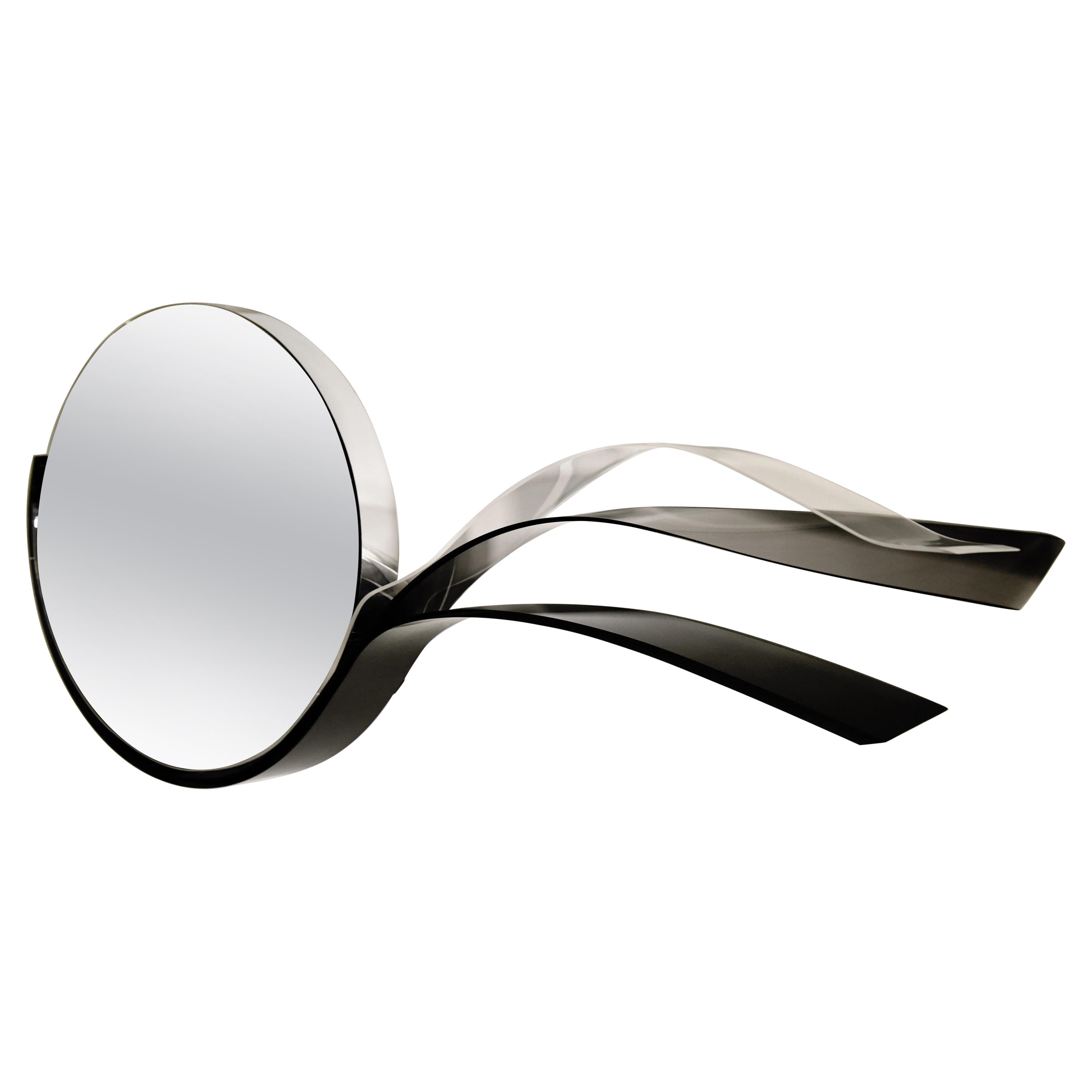 Mirror Wave, miroir contemporain, plexiglas et métal