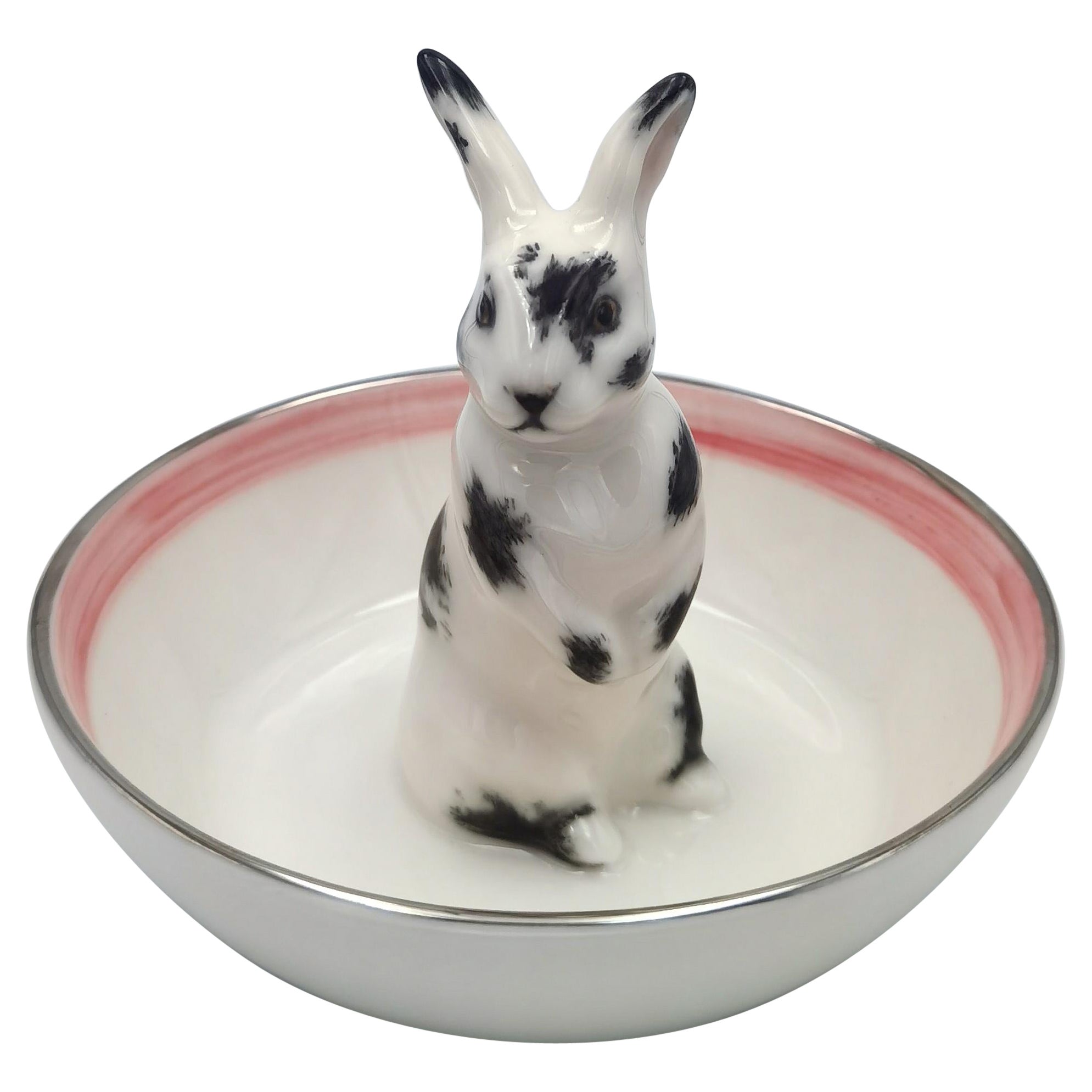 Easter Porcelain Bowl Hand-Painted with Figure Sofina Boutique Kitzbuehel For Sale