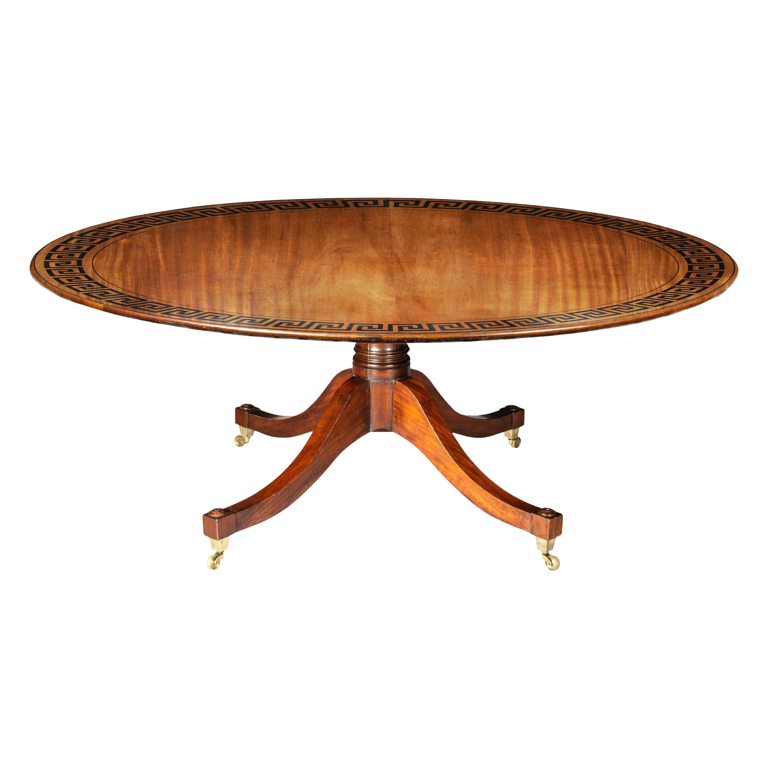 Large Regency Style Dining Table, Sits 8–10 People For Sale
