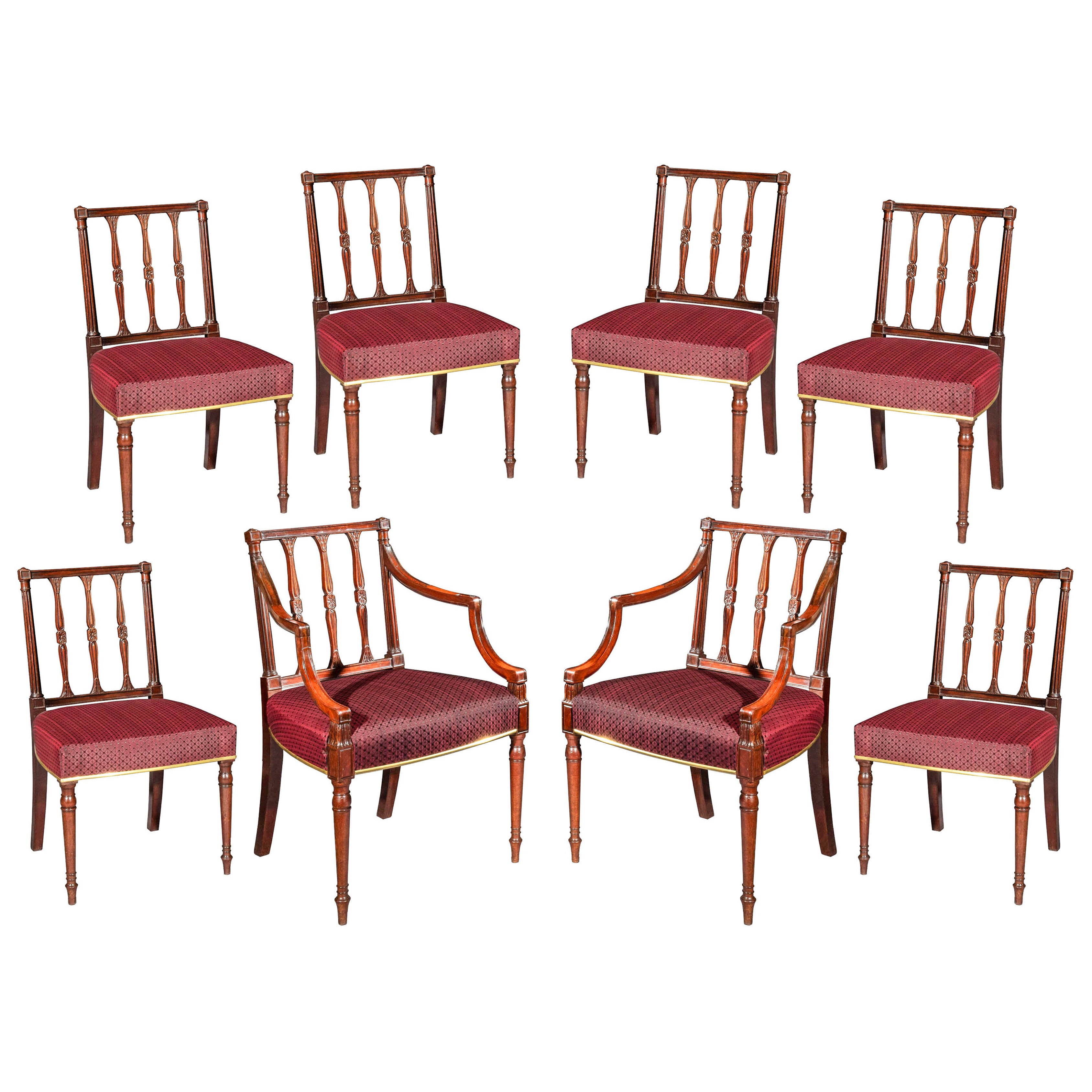 Set of Eight 18th Century Dining Chairs