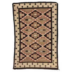 1920s Antique Crystal Navajo Blanket Rug Native American Textile
