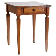 Italian, Tuscany, Neoclassic Walnut 1-Drawer Table, early 19th Century