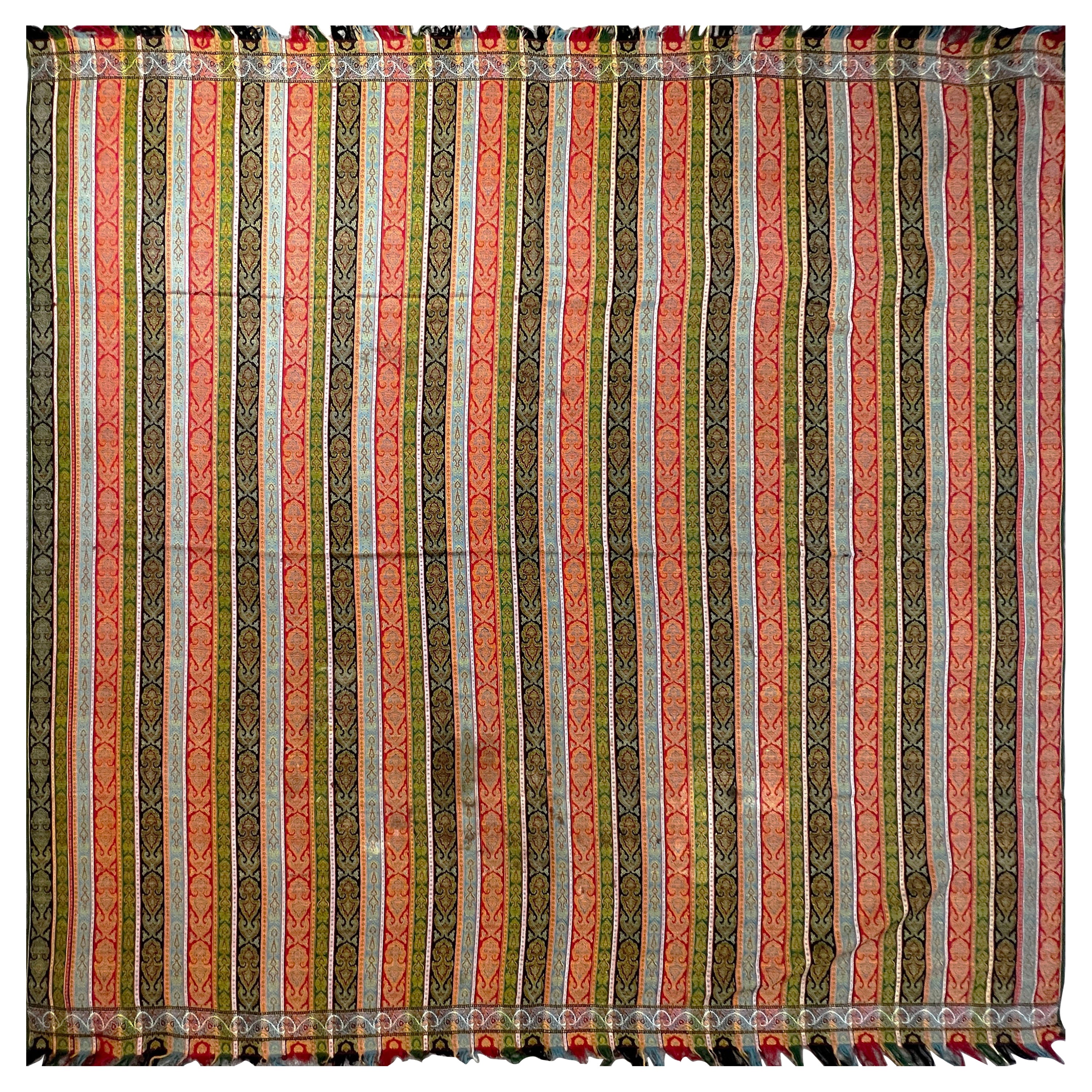 French cashmere shawl Lyonnais around 1900 - N° 802 For Sale