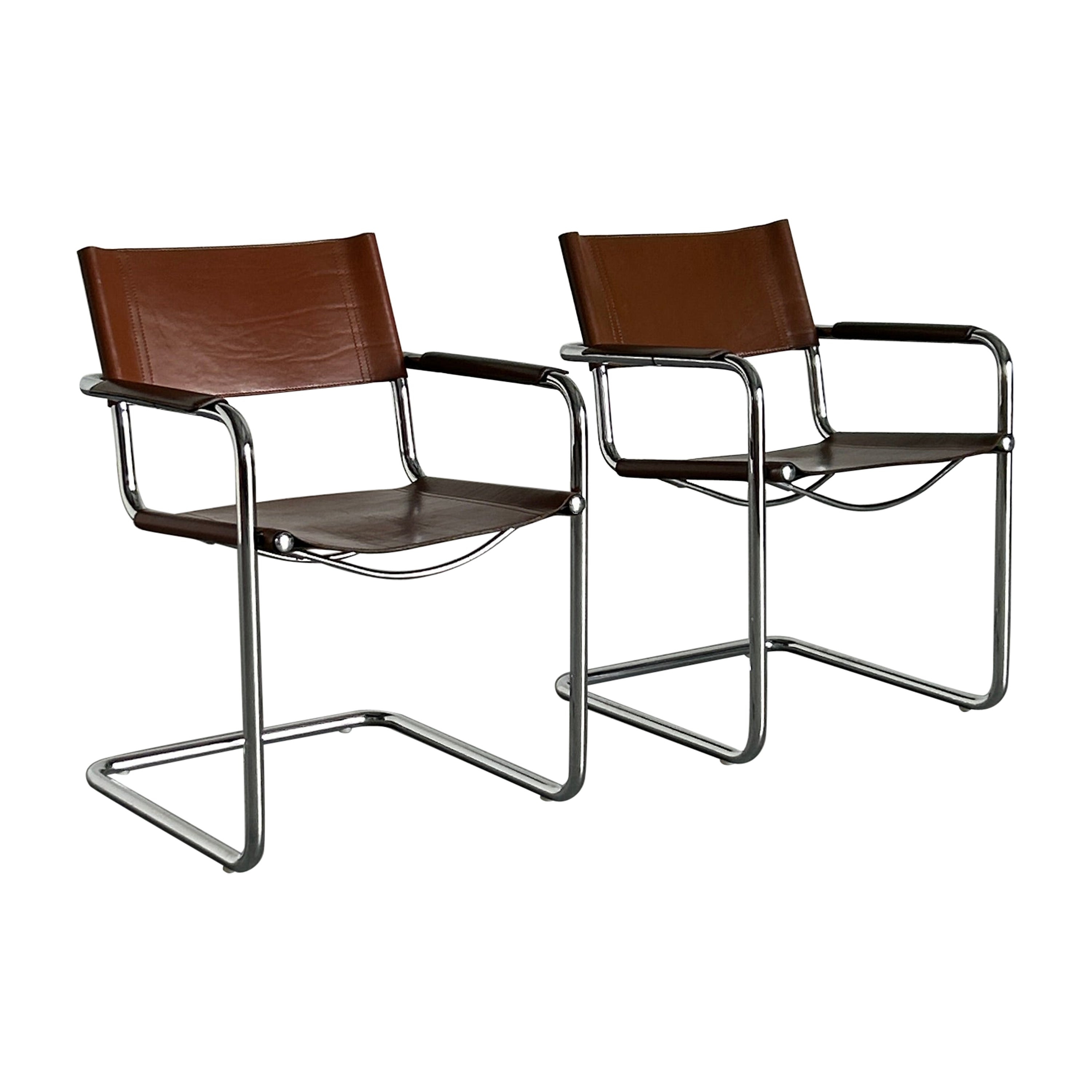 Pair of Vintage Original 'MG5' Armchairs by Centro Studi for Matteo Grassi