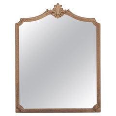 French carved oak mirror circa 1800 having two plates of glass. 