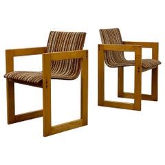 Retro Mid Century Wooden Upright Chairs