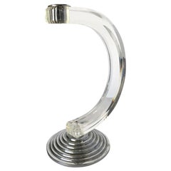 Charles Hollis Jones Portavelas Lucite y Cromo