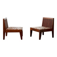 Pair of Pierre Jeanneret Armless Easy 'Fireside' Lounge Chairs c. 1955-60