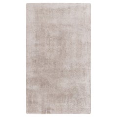 Rug & Kilim's Contemporary Solid Gray Rug in Shag Pile (tapis contemporain gris uni en velours ras)